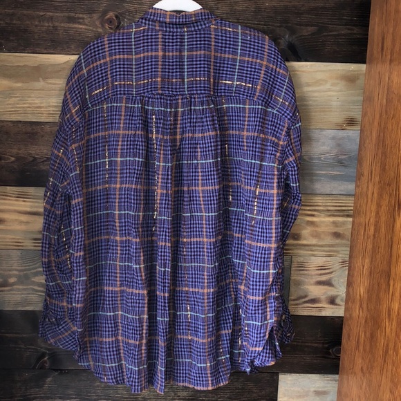 Free People Break My Stride Button Up Top - Picture 5 of 5